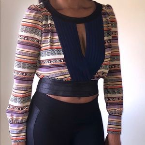 Double Trouble Multi-Colored Print Blouse